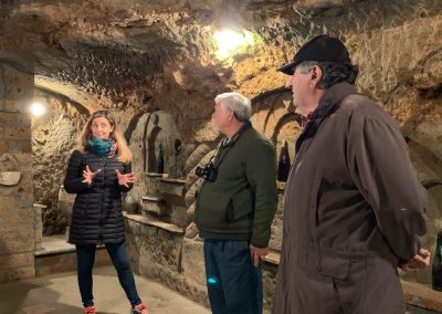 Guided tour exploring an Orvieto underground cave.